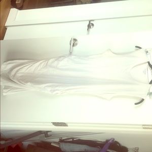 James Peres white midi dress